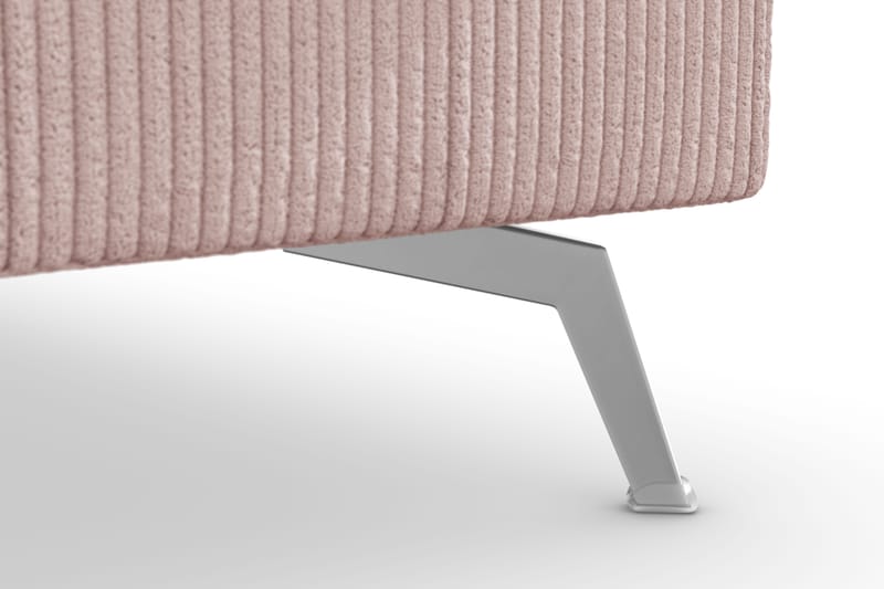 Ocean Lyx 6-sits Högervänd U-formad Soffa med Divan och Schäslong + Fotpall i Manchester - Rosa - Möbler - Vardagsrum - Soffor - U-soffor