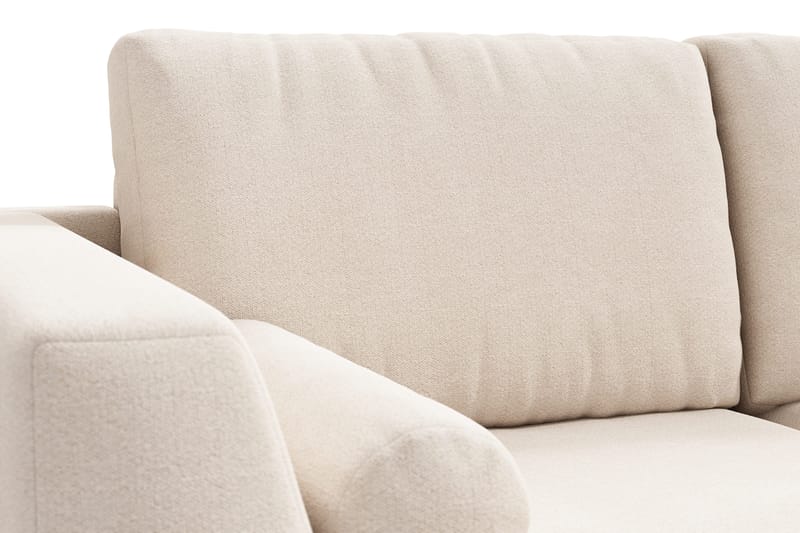 Ocean Lyx 6-sits Högervänd U-formad Soffa med Divan och Schäslong + Fotpall i Tyg - Beige - Möbler - Vardagsrum - Soffor - U-soffor