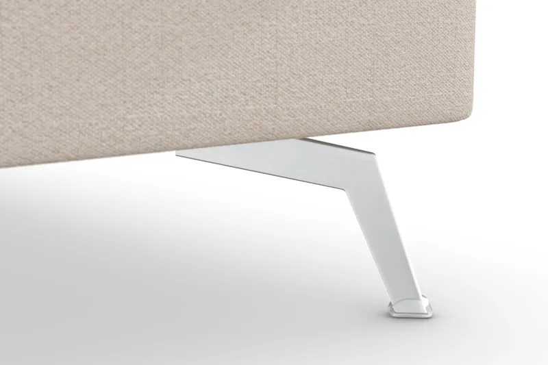 Ocean Lyx 6-sits Högervänd U-formad Soffa med Divan och Schäslong + Fotpall i Tyg - Beige - Möbler - Vardagsrum - Soffor - U-soffor