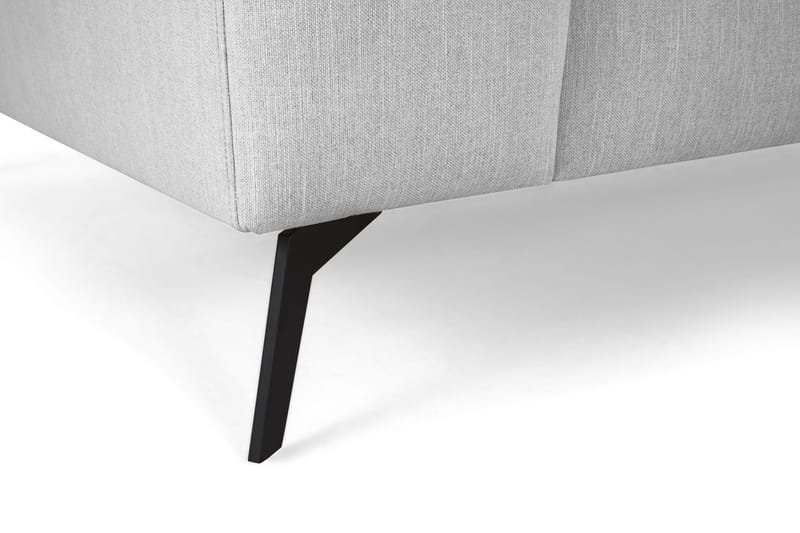 Ocean Lyx 6-sits Högervänd U-formad Soffa med Divan och Schäslong + Fotpall i Tyg - Grå - Möbler - Vardagsrum - Soffor - U-soffor