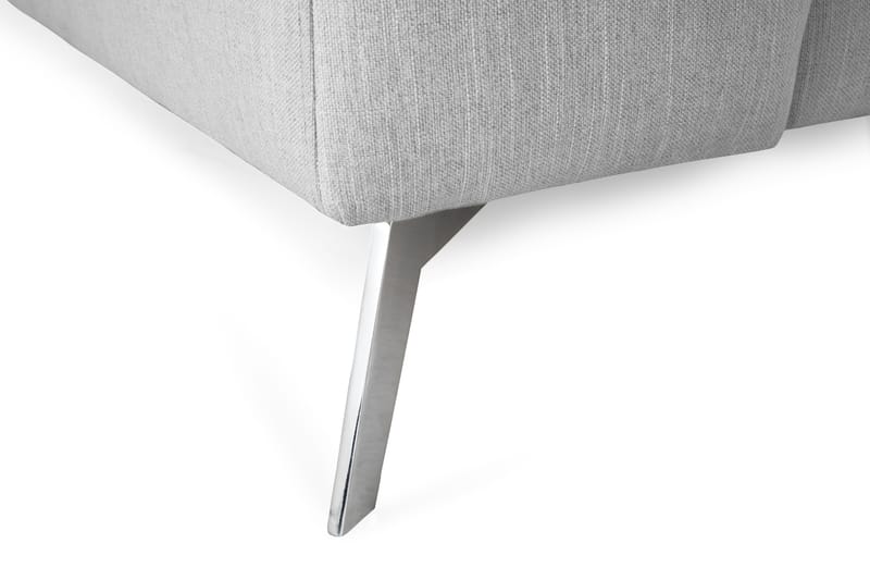 Ocean Lyx 6-sits Högervänd U-formad Soffa med Divan och Schäslong + Fotpall i Tyg - Grå - Möbler - Vardagsrum - Soffor - U-soffor