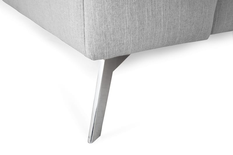 Ocean Lyx 6-sits Högervänd U-formad Soffa med Divan och Schäslong + Fotpall i Tyg - Grå - Möbler - Vardagsrum - Soffor - U-soffor