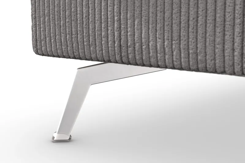 Ocean Lyx 6-sits Vänstervänd U-formad Soffa med Divan och Schäslong + Fotpall i Manchester - Mörkgrå - Möbler - Vardagsrum - Soffor - U-soffor