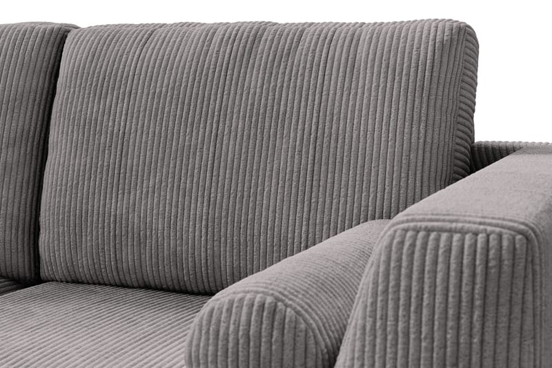 Ocean Lyx 6-sits Vänstervänd U-formad Soffa med Divan och Schäslong + Fotpall i Manchester - Mörkgrå - Möbler - Vardagsrum - Soffor - U-soffor