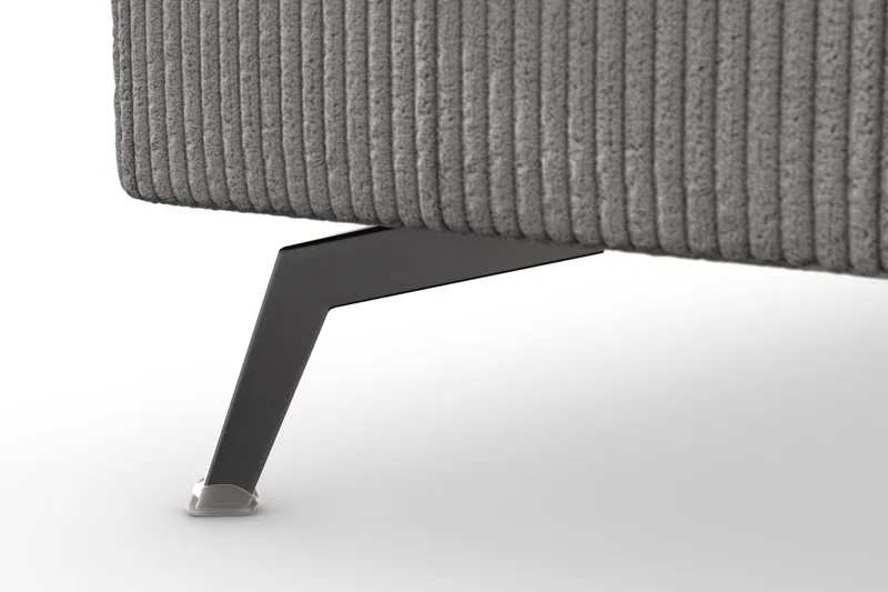 Ocean Lyx 6-sits Vänstervänd U-formad Soffa med Divan och Schäslong + Fotpall i Manchester - Mörkgrå - Möbler - Vardagsrum - Soffor - U-soffor