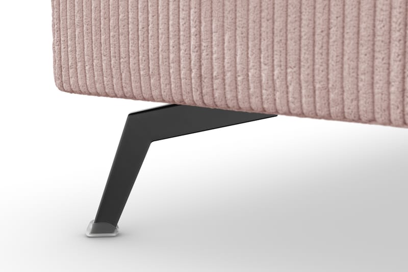Ocean Lyx 6-sits Vänstervänd U-formad Soffa med Divan och Schäslong + Fotpall i Manchester - Rosa - Möbler - Vardagsrum - Soffor - U-soffor