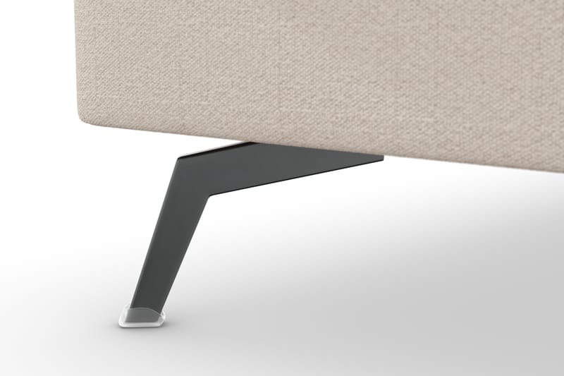 Ocean Lyx 6-sits Vänstervänd U-formad Soffa med Divan och Schäslong + Fotpall i Tyg - Beige - Möbler - Vardagsrum - Soffor - U-soffor