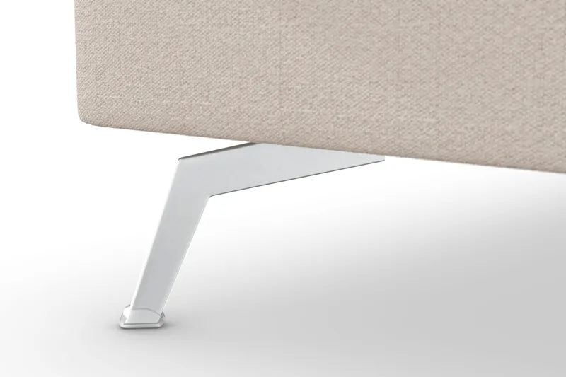 Ocean Lyx 6-sits Vänstervänd U-formad Soffa med Divan och Schäslong + Fotpall i Tyg - Beige - Möbler - Vardagsrum - Soffor - Divansoffa & schäslong