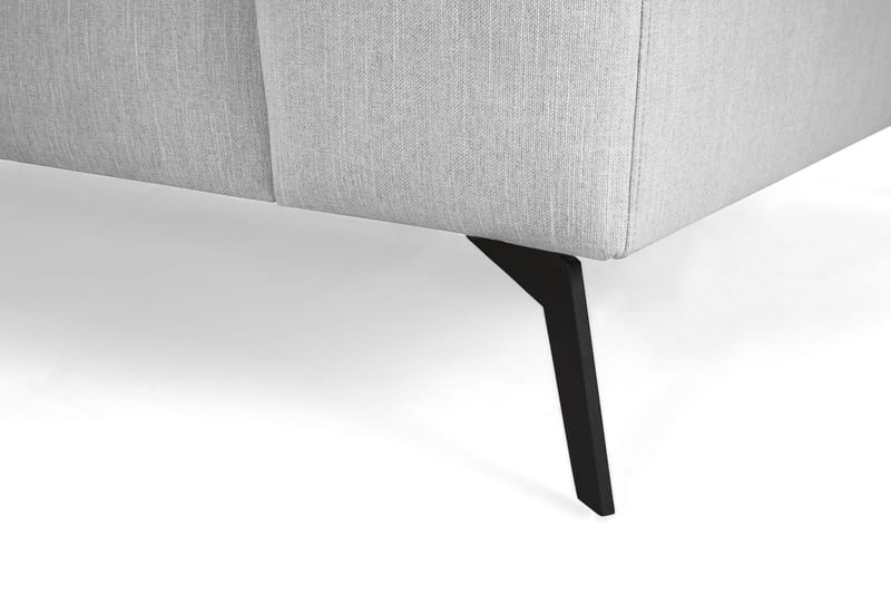 Ocean Lyx 6-sits Vänstervänd U-formad Soffa med Divan och Schäslong + Fotpall i Tyg - Grå - Möbler - Vardagsrum - Soffor - U-soffor