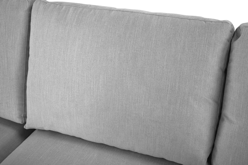 Ocean Lyx 6-sits Vänstervänd U-formad Soffa med Divan och Schäslong + Fotpall i Tyg - Grå - Möbler - Vardagsrum - Soffor - U-soffor