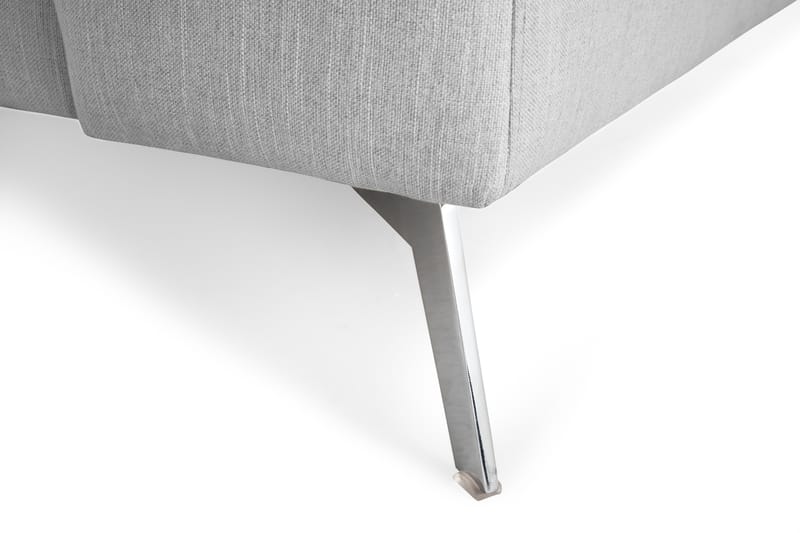 Ocean Lyx 6-sits Vänstervänd U-formad Soffa med Divan och Schäslong + Fotpall i Tyg - Grå - Möbler - Vardagsrum - Soffor - U-soffor