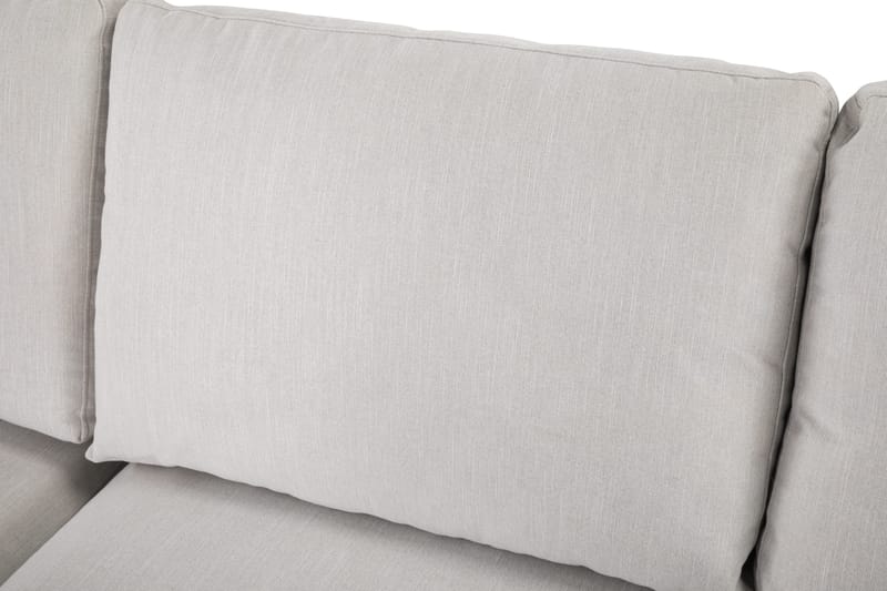 Ocean Lyx 6-sits Vänstervänd U-formad Soffa med Divan och Schäslong + Fotpall i Tyg - Ljusgrå - Möbler - Vardagsrum - Soffor - U-soffor