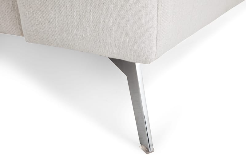 Ocean Lyx 6-sits Vänstervänd U-formad Soffa med Divan och Schäslong + Fotpall i Tyg - Ljusgrå - Möbler - Vardagsrum - Soffor - U-soffor