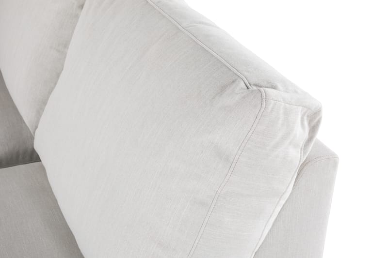 Ocean Lyx 6-sits Vänstervänd U-formad Soffa med Divan och Schäslong + Fotpall i Tyg - Ljusgrå - Möbler - Vardagsrum - Soffor - U-soffor