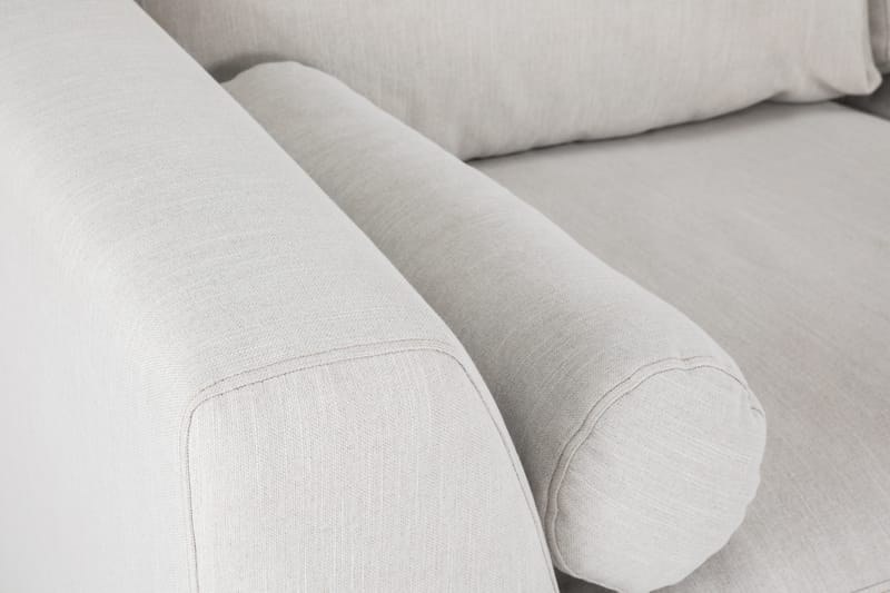 Ocean Lyx 6-sits Vänstervänd U-formad Soffa med Divan och Schäslong + Fotpall i Tyg - Ljusgrå - Möbler - Vardagsrum - Soffor - U-soffor
