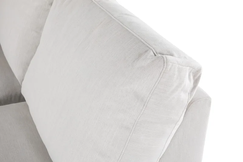 Ocean Lyx 6-sits Vänstervänd U-formad Soffa med Divan och Schäslong + Fotpall i Tyg - Ljusgrå - Möbler - Vardagsrum - Soffor - U-soffor