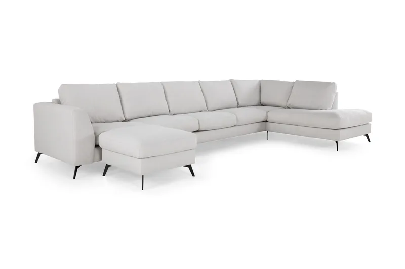 Ocean Lyx U-soffa med Schäslong Höger - Linnebeige - Möbler - Vardagsrum - Soffor - U-soffor