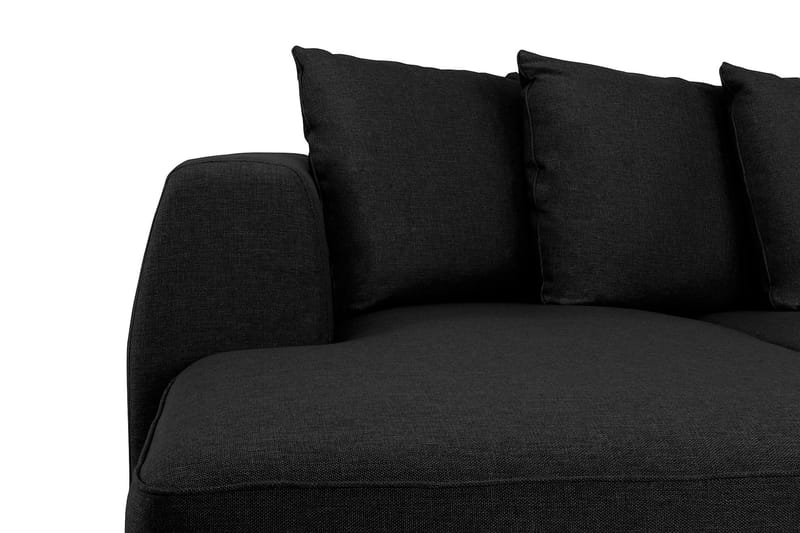 Optus 4-sits Högervänd U-formad Soffa med Divan och Schäslong i Tyg inkl Kuvertkuddar - Svart - Möbler - Vardagsrum - Soffor - U-soffor