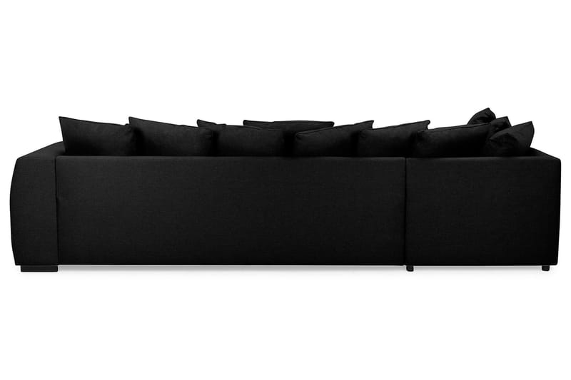 Optus 4-sits Vänstervänd U-formad Soffa med Divan och Schäslong i Tyg inkl Kuvertkuddar - Svart - Möbler - Vardagsrum - Soffor - U-soffor