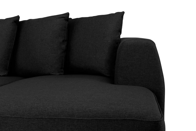 Optus 4-sits Vänstervänd U-formad Soffa med Divan och Schäslong i Tyg inkl Kuvertkuddar - Svart - Möbler - Vardagsrum - Soffor - U-soffor