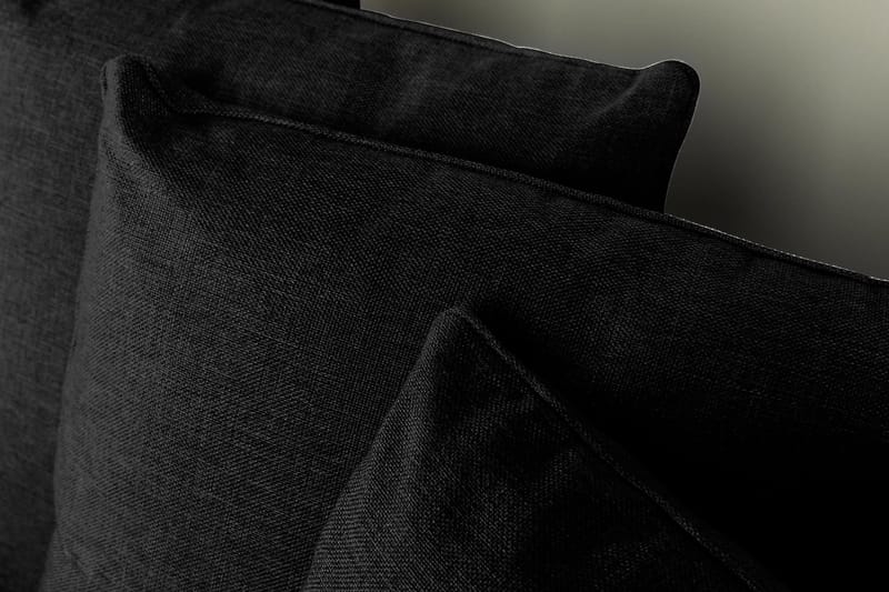 Optus 4-sits Vänstervänd U-formad Soffa med Divan och Schäslong i Tyg inkl Kuvertkuddar - Svart - Möbler - Vardagsrum - Soffor - U-soffor