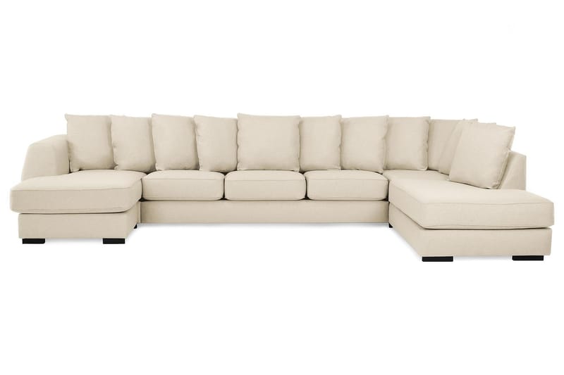 Optus 6-sits Högervänd U-formad Large Soffa med Divan och Schäslong i Tyg inkl Kuvertkuddar - Beige - Möbler - Vardagsrum - Soffor - U-soffor