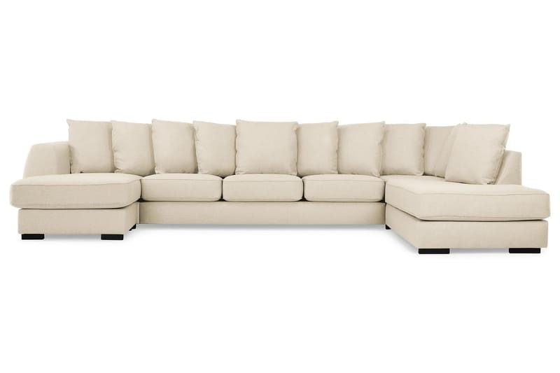 Optus 6-sits Högervänd U-formad Large Soffa med Divan och Schäslong i Tyg inkl Kuvertkuddar - Beige - Möbler - Vardagsrum - Soffor - U-soffor