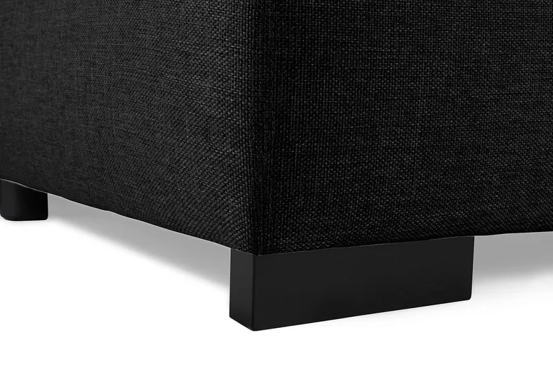 Optus 6-sits Högervänd U-formad Large Soffa med Divan och Schäslong i Tyg - Svart - Möbler - Vardagsrum - Soffor - U-soffor