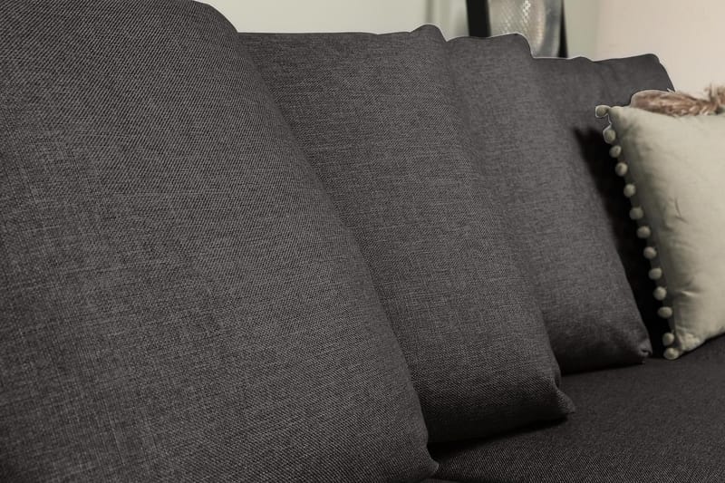 Optus 6-sits Vänstervänd U-formad Large Soffa med Divan och Schäslong i Tyg inkl Kuvertkuddar - Mörkgrå - Möbler - Vardagsrum - Soffor - U-soffor