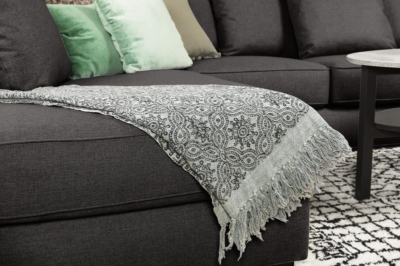 Optus 6-sits Vänstervänd U-formad Large Soffa med Divan och Schäslong i Tyg inkl Kuvertkuddar - Mörkgrå - Möbler - Vardagsrum - Soffor - U-soffor