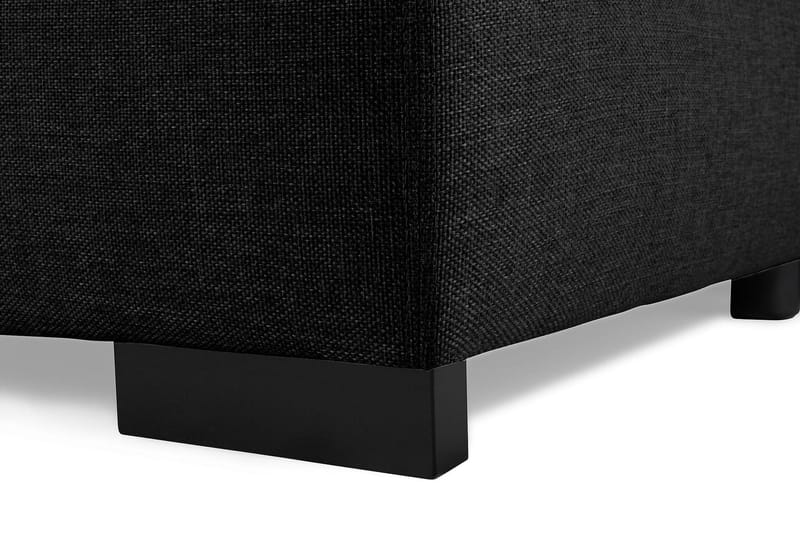 Optus 6-sits Vänstervänd U-formad Large Soffa med Divan och Schäslong i Tyg - Svart - Möbler - Vardagsrum - Soffor - U-soffor