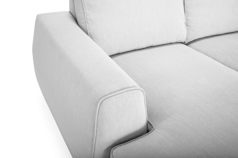 Optus Lyx 4-sits Högervänd U-formad Soffa med Divan och Schäslong i Tyg - Grå - Möbler - Vardagsrum - Soffor - U-soffor