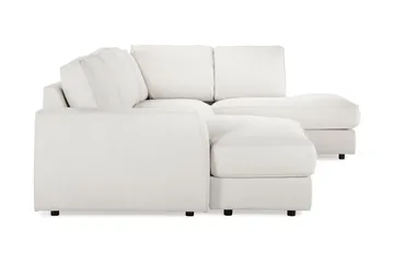 Optus Lyx 4-sits Högervänd U-formad Soffa med Divan och Schäslong i Tyg - Ljusgrå - Möbler - Vardagsrum - Soffor - U-soffor