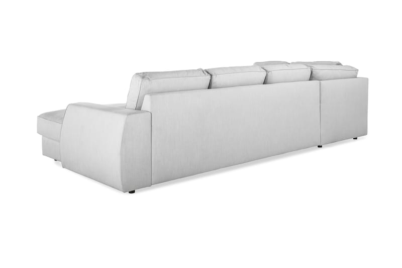 Optus Lyx 4-sits Vänstervänd U-formad Soffa med Divan och Schäslong i Tyg - Grå - Möbler - Vardagsrum - Soffor - U-soffor