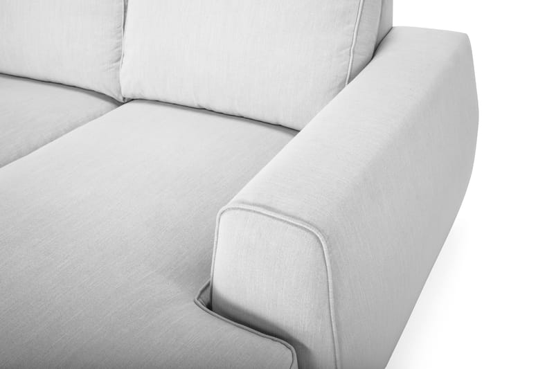 Optus Lyx 4-sits Vänstervänd U-formad Soffa med Divan och Schäslong i Tyg - Grå - Möbler - Vardagsrum - Soffor - U-soffor