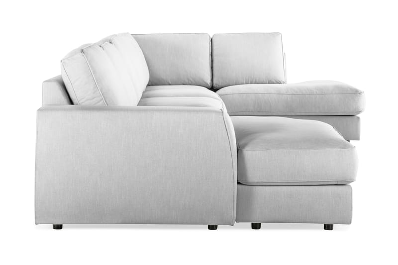 Optus Lyx 6-sits Högervänd U-formad Large Soffa med Divan och Schäslong i Tyg - Grå - Möbler - Vardagsrum - Soffor - U-soffor