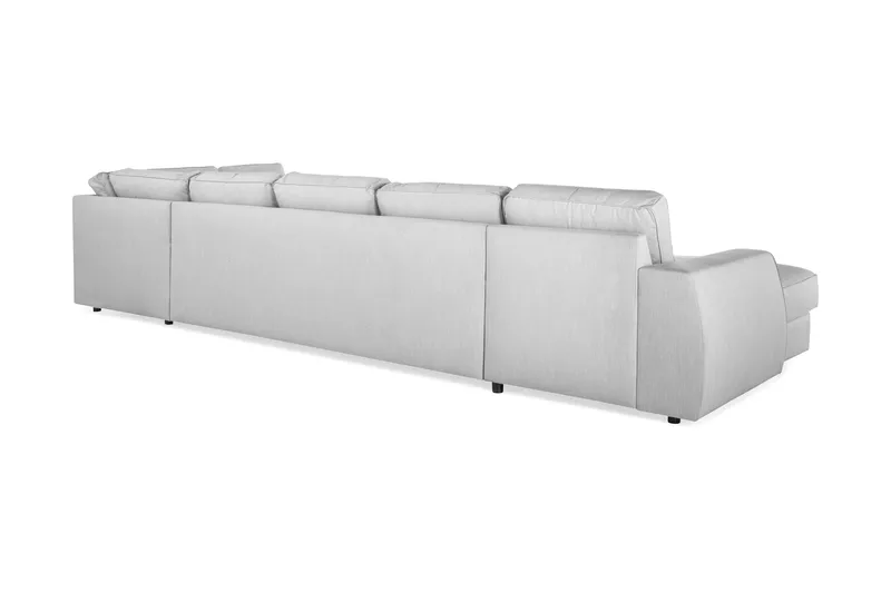 Optus Lyx 6-sits Högervänd U-formad Large Soffa med Divan och Schäslong i Tyg - Grå - Möbler - Vardagsrum - Soffor - U-soffor