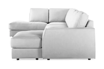 Optus Lyx 6-sits Vänstervänd U-formad Large Soffa med Divan och Schäslong i Tyg - Grå - Möbler - Vardagsrum - Soffor - U-soffor