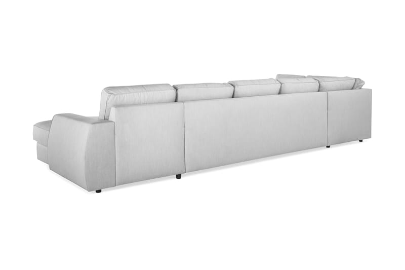 Optus Lyx 6-sits Vänstervänd U-formad Large Soffa med Divan och Schäslong i Tyg - Grå - Möbler - Vardagsrum - Soffor - U-soffor