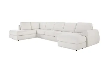 Optus Lyx 6-sits Vänstervänd U-formad Large Soffa med Divan och Schäslong i Tyg - Ljusgrå - Möbler - Vardagsrum - Soffor - U-soffor