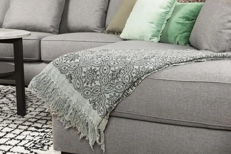 Optus U-soffa Large med Divan Vänster inkl Kuvertkuddar - Ljusgrå - Möbler - Vardagsrum - Soffor - U-soffor