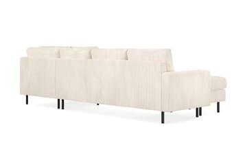 Peppe 4-sits Högervänd U-formad Soffa med Divan och Schäslong i Manchester - Beige - Möbler - Vardagsrum - Soffor - U-soffor