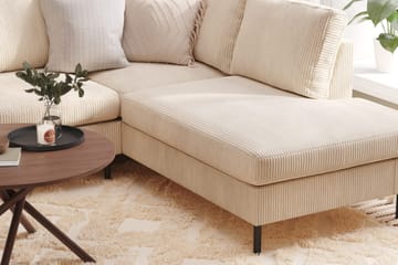 Peppe 4-sits Högervänd U-formad Soffa med Divan och Schäslong i Manchester - Beige - Möbler - Vardagsrum - Soffor - U-soffor