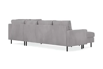 Peppe 4-sits Högervänd U-formad Soffa med Divan och Schäslong i Manchester - Mörkgrå - Möbler - Vardagsrum - Soffor - U-soffor