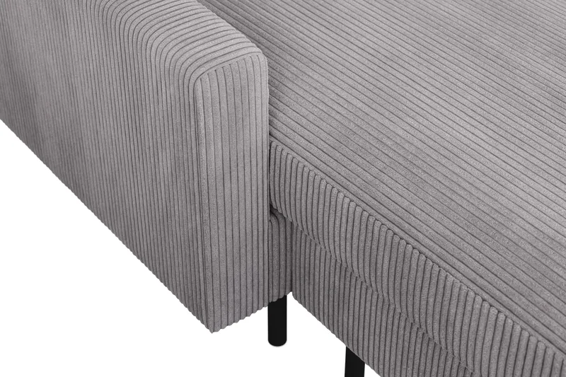 Peppe 4-sits Högervänd U-formad Soffa med Divan och Schäslong i Manchester - Mörkgrå - Möbler - Vardagsrum - Soffor - U-soffor