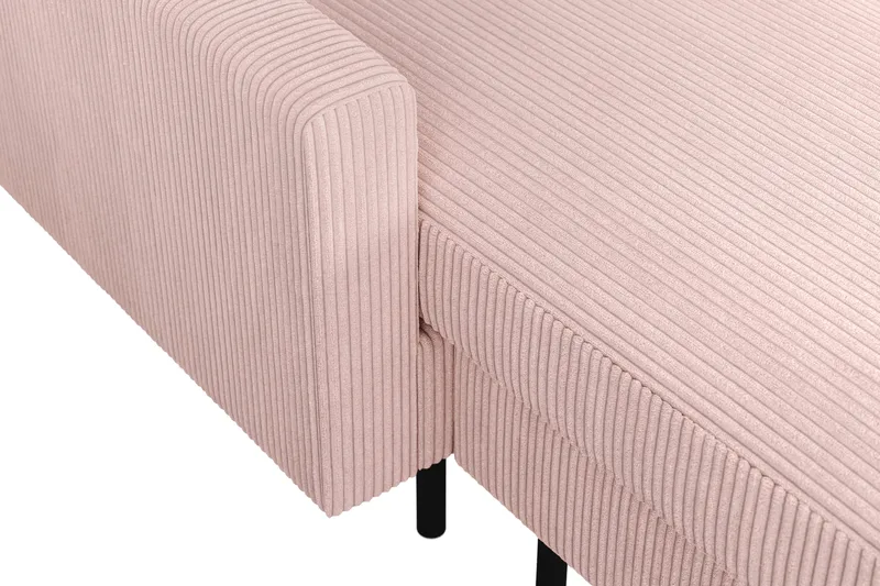 Peppe 4-sits Högervänd U-formad Soffa med Divan och Schäslong i Manchester - Rosa - Möbler - Vardagsrum - Soffor - U-soffor