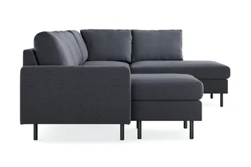 Peppe 4-sits Högervänd U-formad Soffa med Divan och Schäslong i Tyg - Mörkgrå - Möbler - Vardagsrum - Soffor - U-soffor
