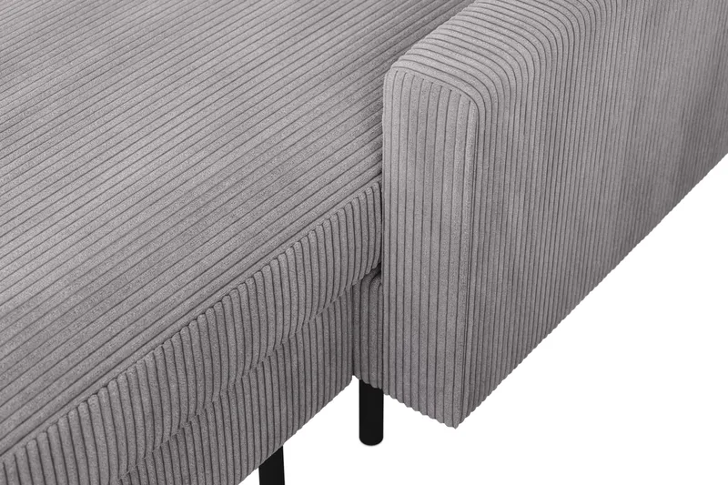 Peppe 4-sits Vänstervänd U-formad Soffa med Divan och Schäslong i Manchester - Mörkgrå - Möbler - Vardagsrum - Soffor - U-soffor