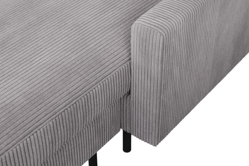 Peppe 4-sits Vänstervänd U-formad Soffa med Divan och Schäslong i Manchester - Mörkgrå - Möbler - Vardagsrum - Soffor - U-soffor