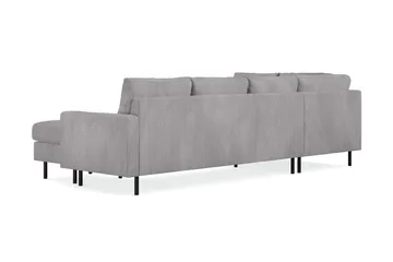 Peppe 4-sits Vänstervänd U-formad Soffa med Divan och Schäslong i Manchester - Mörkgrå - Möbler - Vardagsrum - Soffor - U-soffor